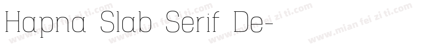 Hapna Slab Serif De字体转换